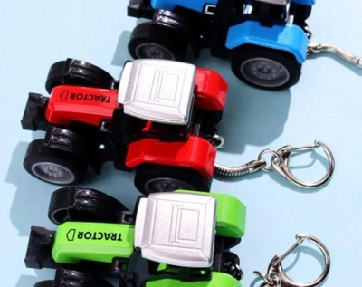 Mini Metal Red Farming Tractor Keyring Premium Keychain Gift UK