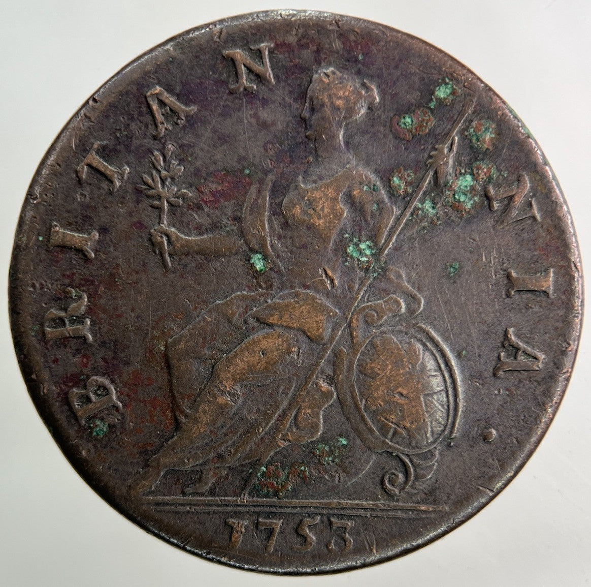 1753 George II 2nd Half - Penny Coin | Very High Grade