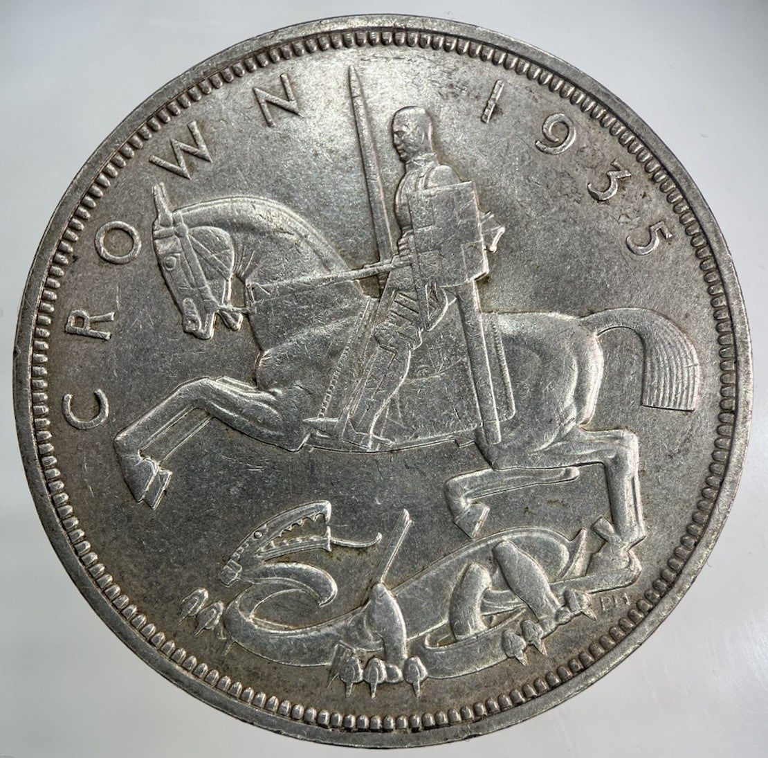 1935 George V One Crown Silver Coin | Very High Grade