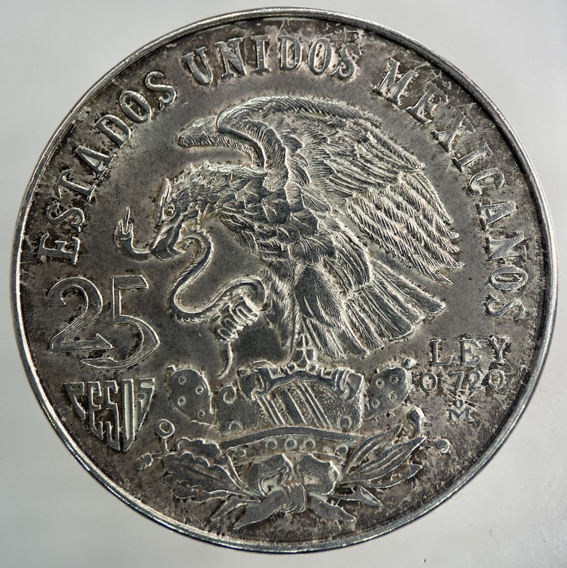 1968 Mexico 25 Pesos Silver Coin | Very High Grade