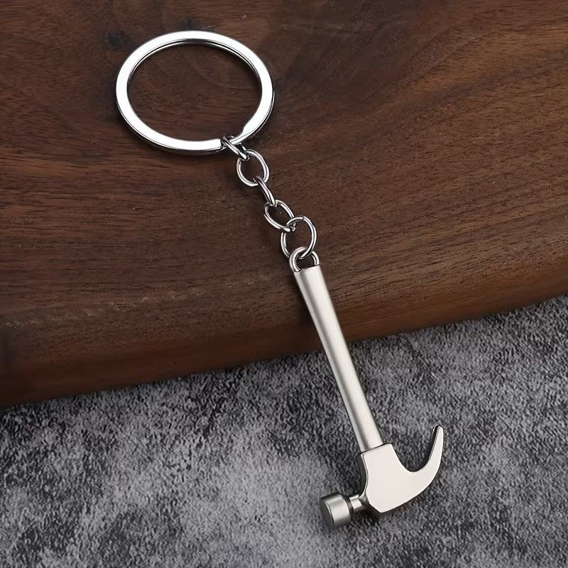 Mini Metal Builder Construction Hammer DIY Tool Keyring Premium Keychain Gift UK