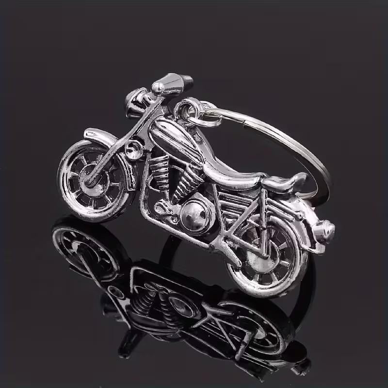 Mini Metal Classic Motorbike Keyring Keychain Gift UK