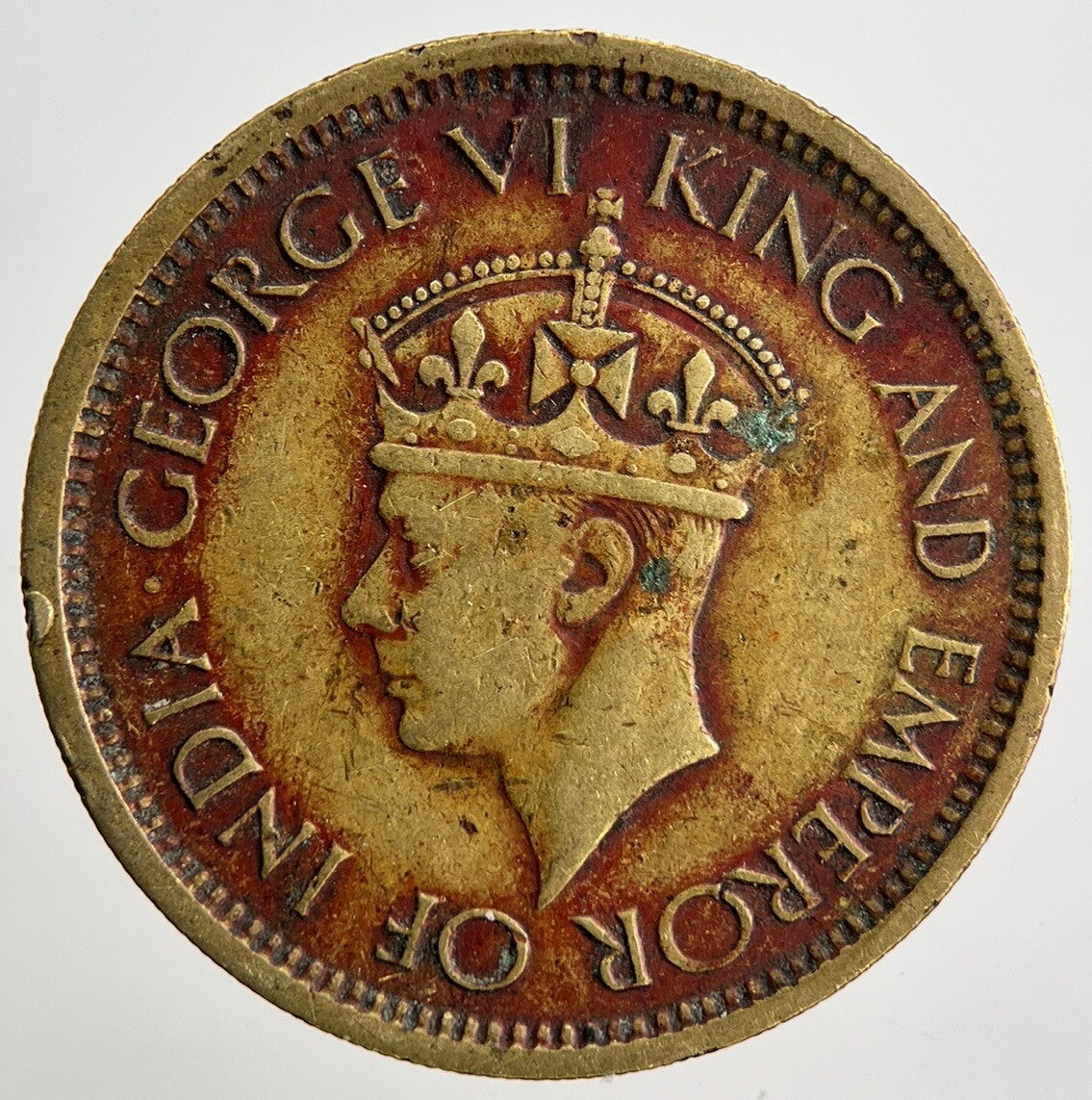 1943 Ceylon 50 Cents Coin | Fine Collectable Grade