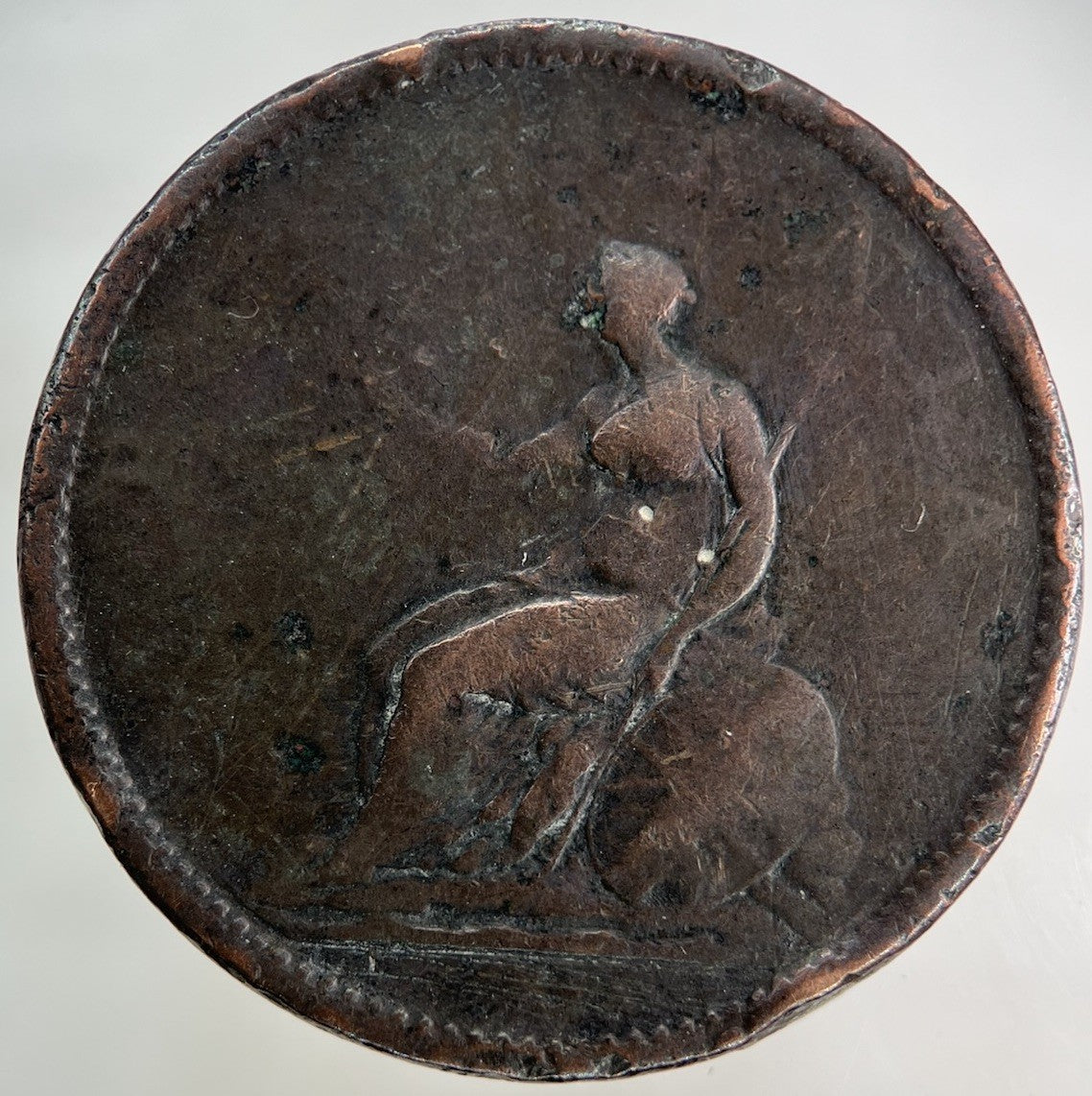 British George III 3rd One Penny Coin | Fair Grade