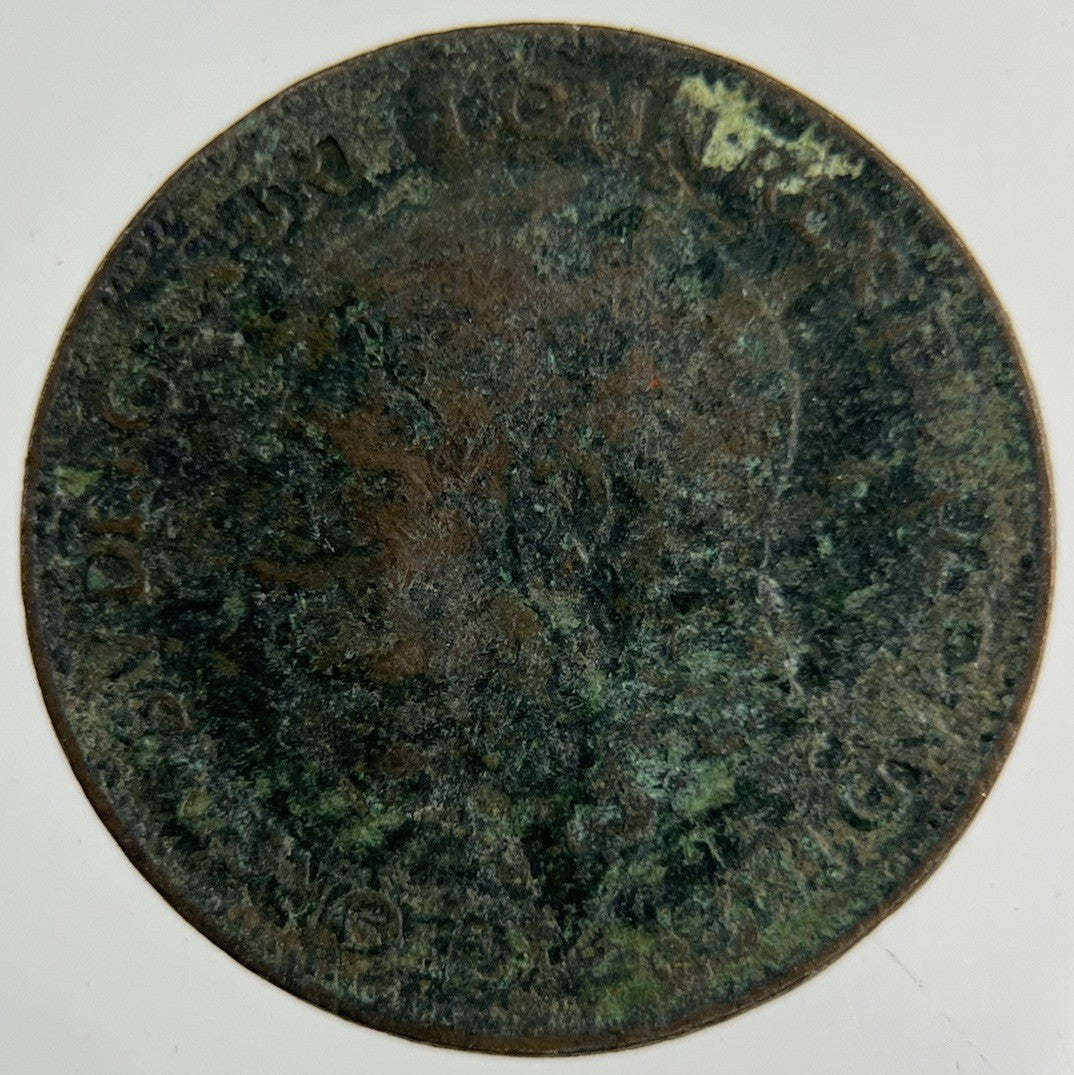 British George V Farthing Coin | Worn Grade