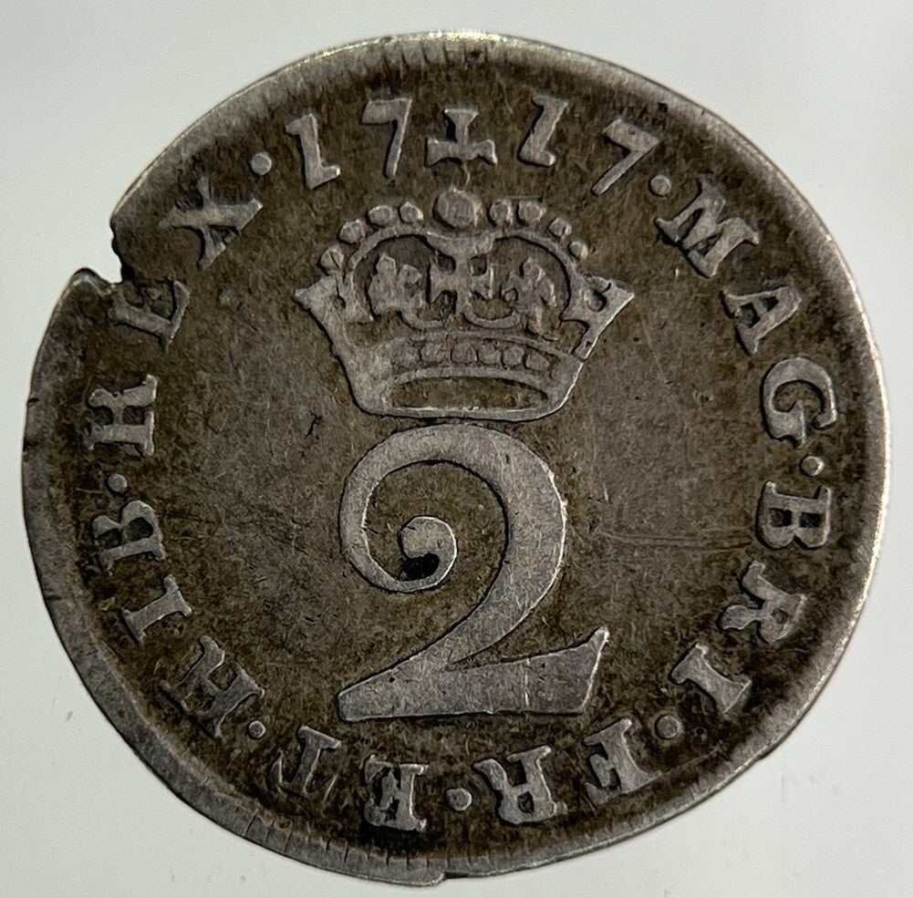 1717 George I 1st Maundy Two - Pence Silver Coin | Fine Collectable Grade