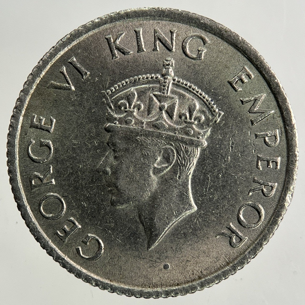 1946 India One Quarter Rupee Coin | Very High Grade