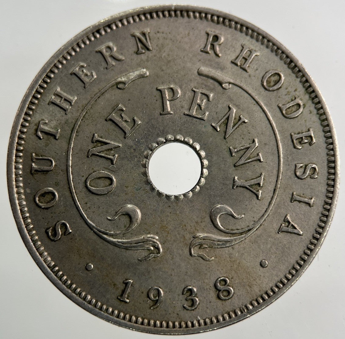 1938 Africa Southern Rhodesia One Penny Coin | Very High Grade
