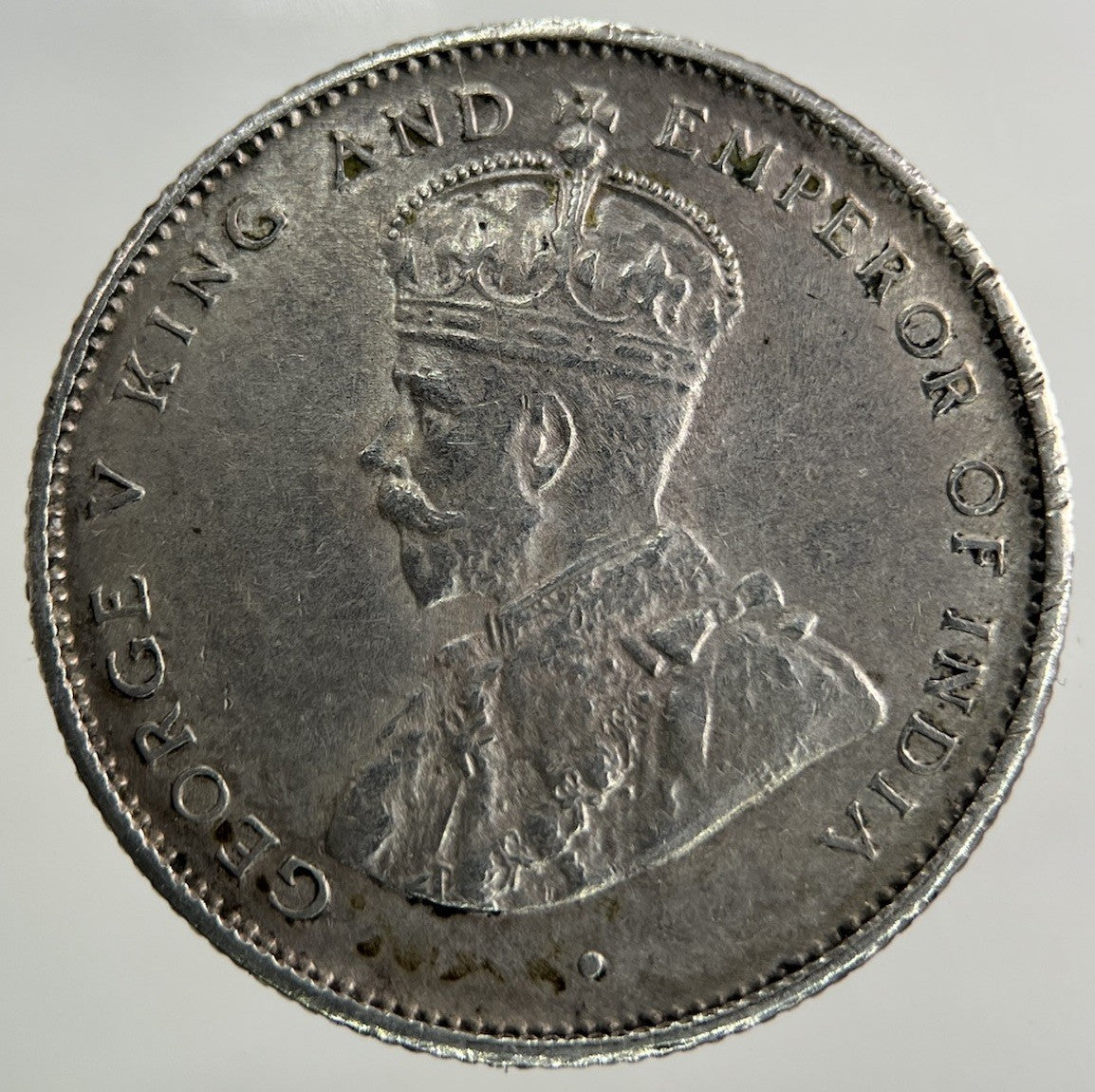 1917 Ceylon 50 Cents Silver Coin | Very High Grade