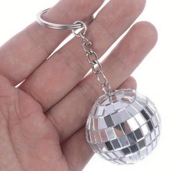 Mini Disco - Ball Keyring Premium Keychain Gift UK