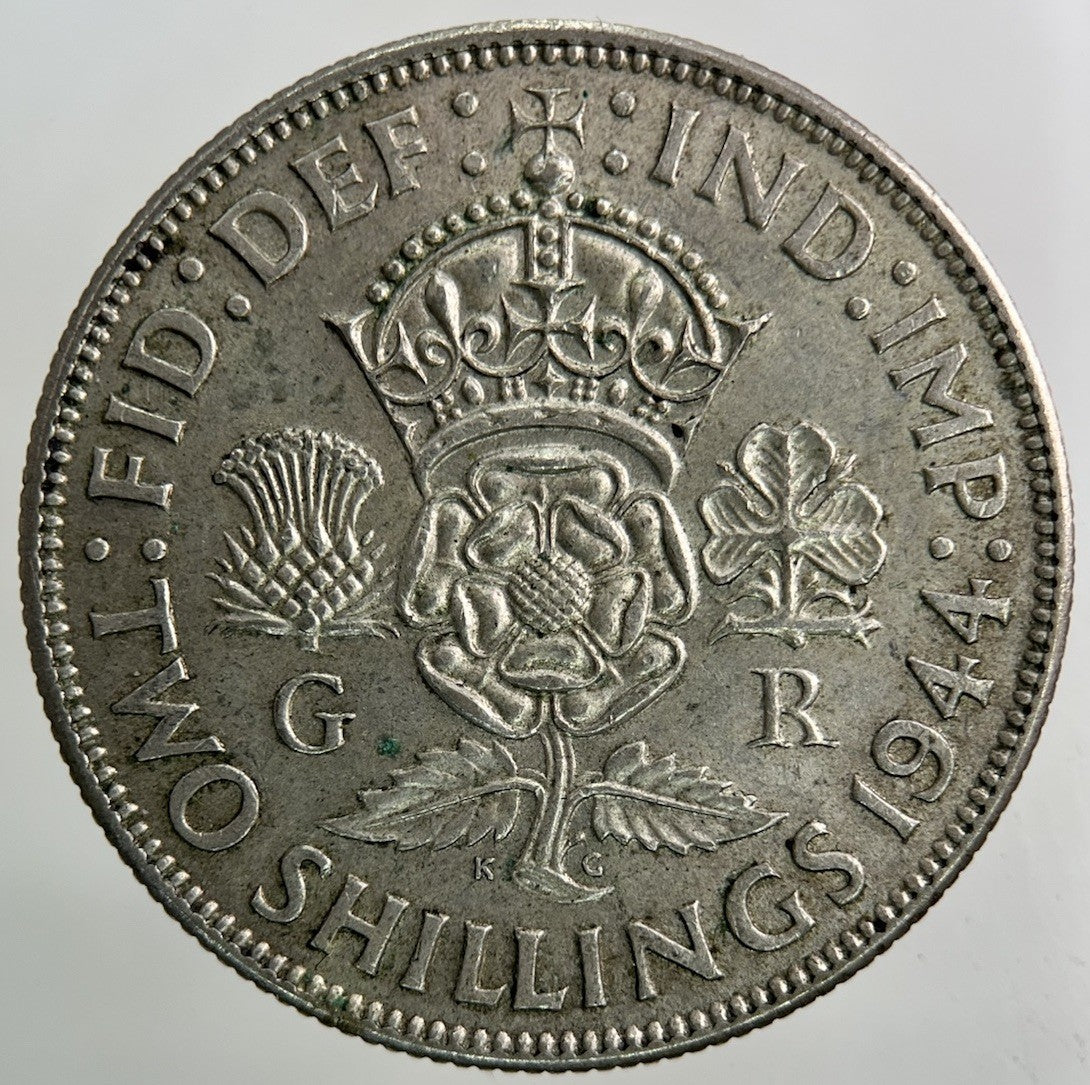 1944 George VI Florin Silver Coin | Very High Grade