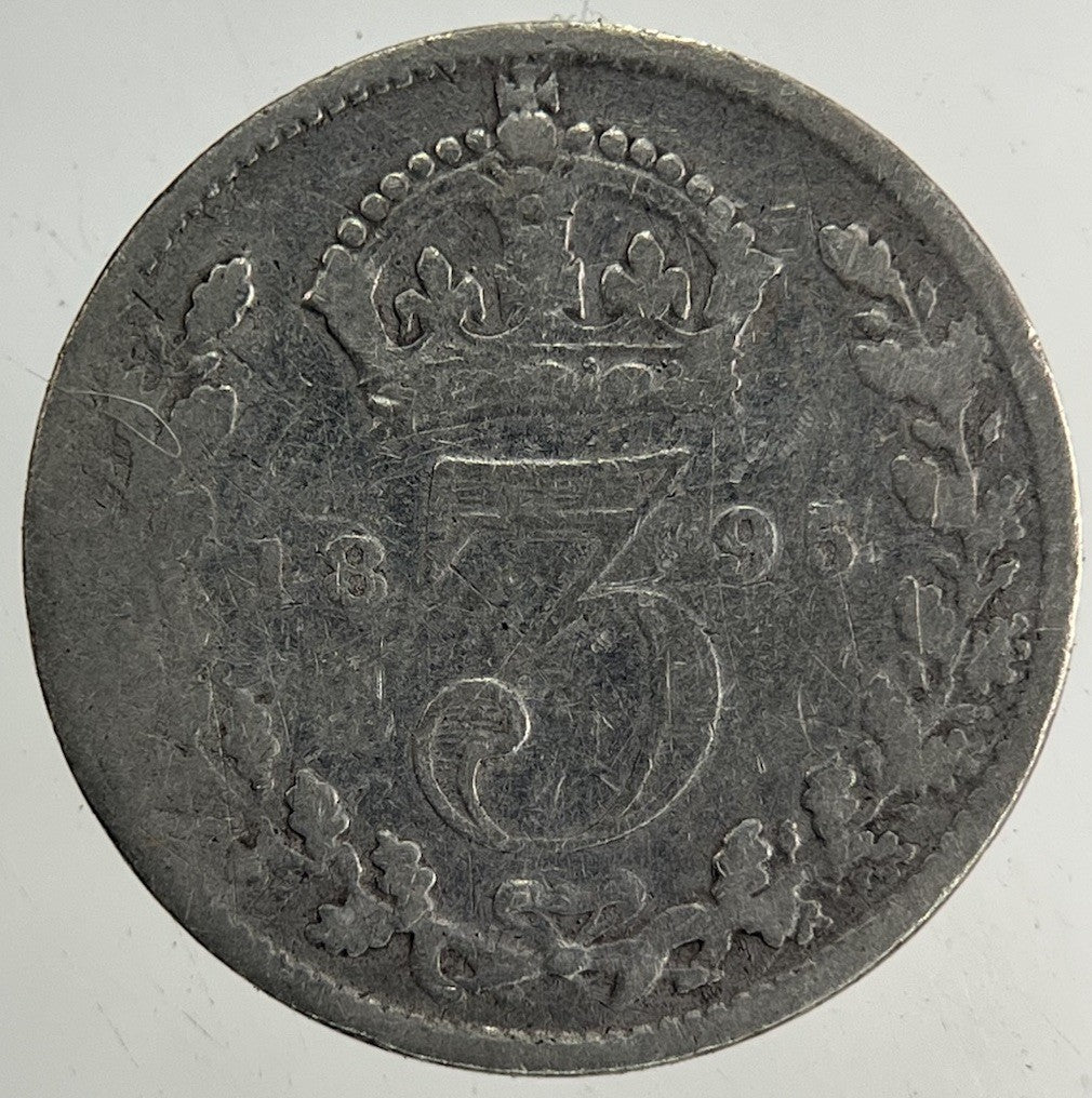 1895 Victoria Threepence Silver Coin | Collectable Grade