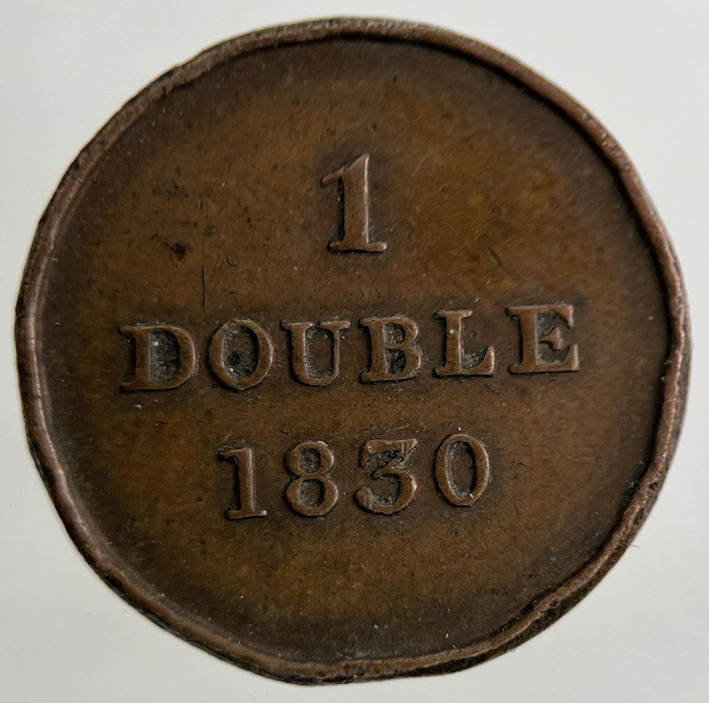 1830 Guernsey 1 Double Coin | Fine Collectable Grade
