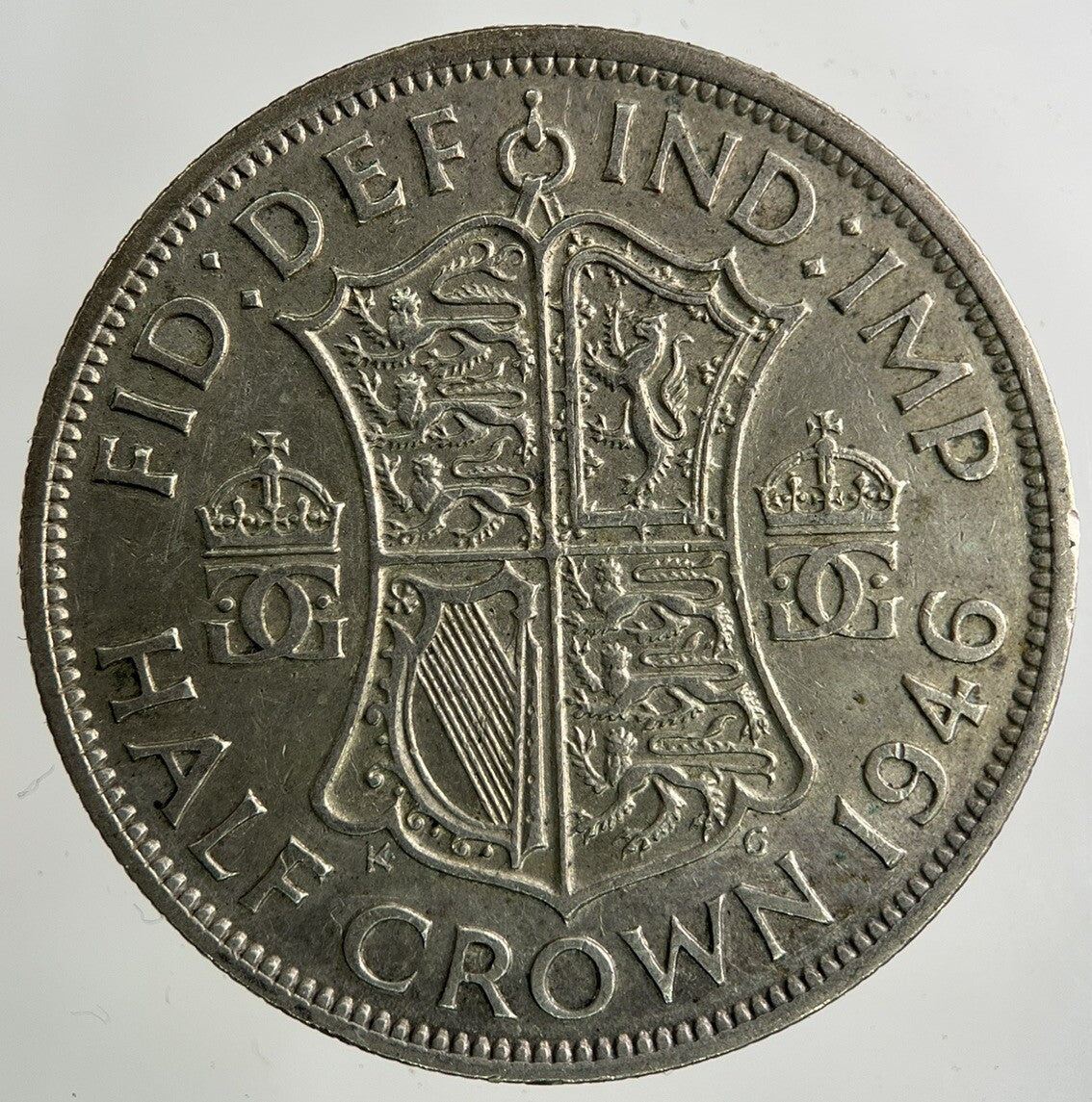 1946 George VI Half - Crown Silver Coin | Fine Collectable Grade