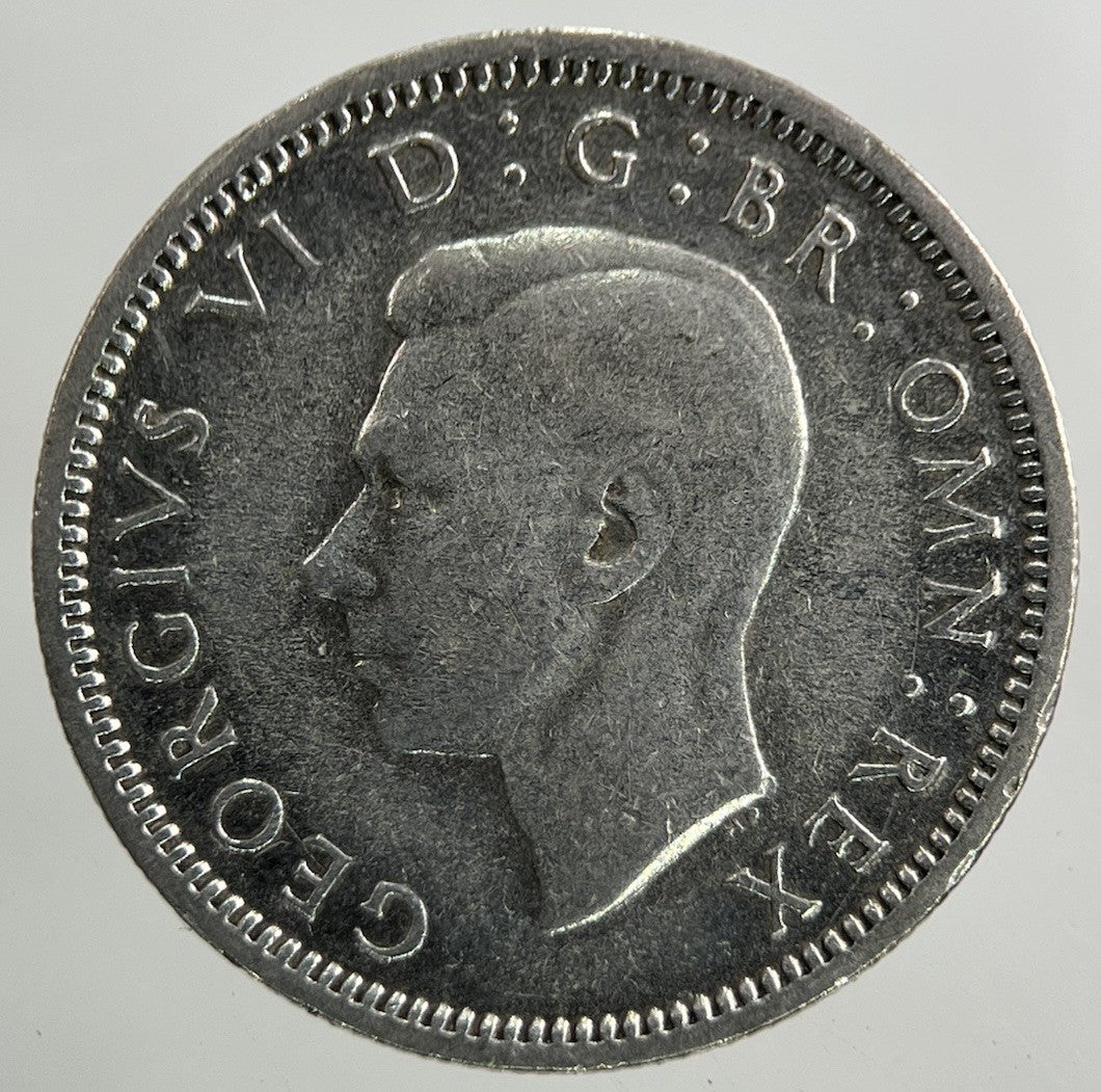 1944 George VI Sixpence Silver Coin | Fine Collectable Grade