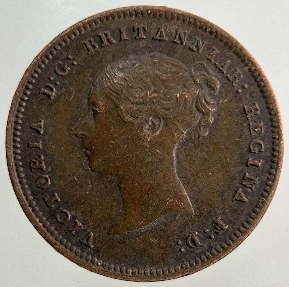 1843 Victoria Half Farthing Coin | Fine Collectable Grade
