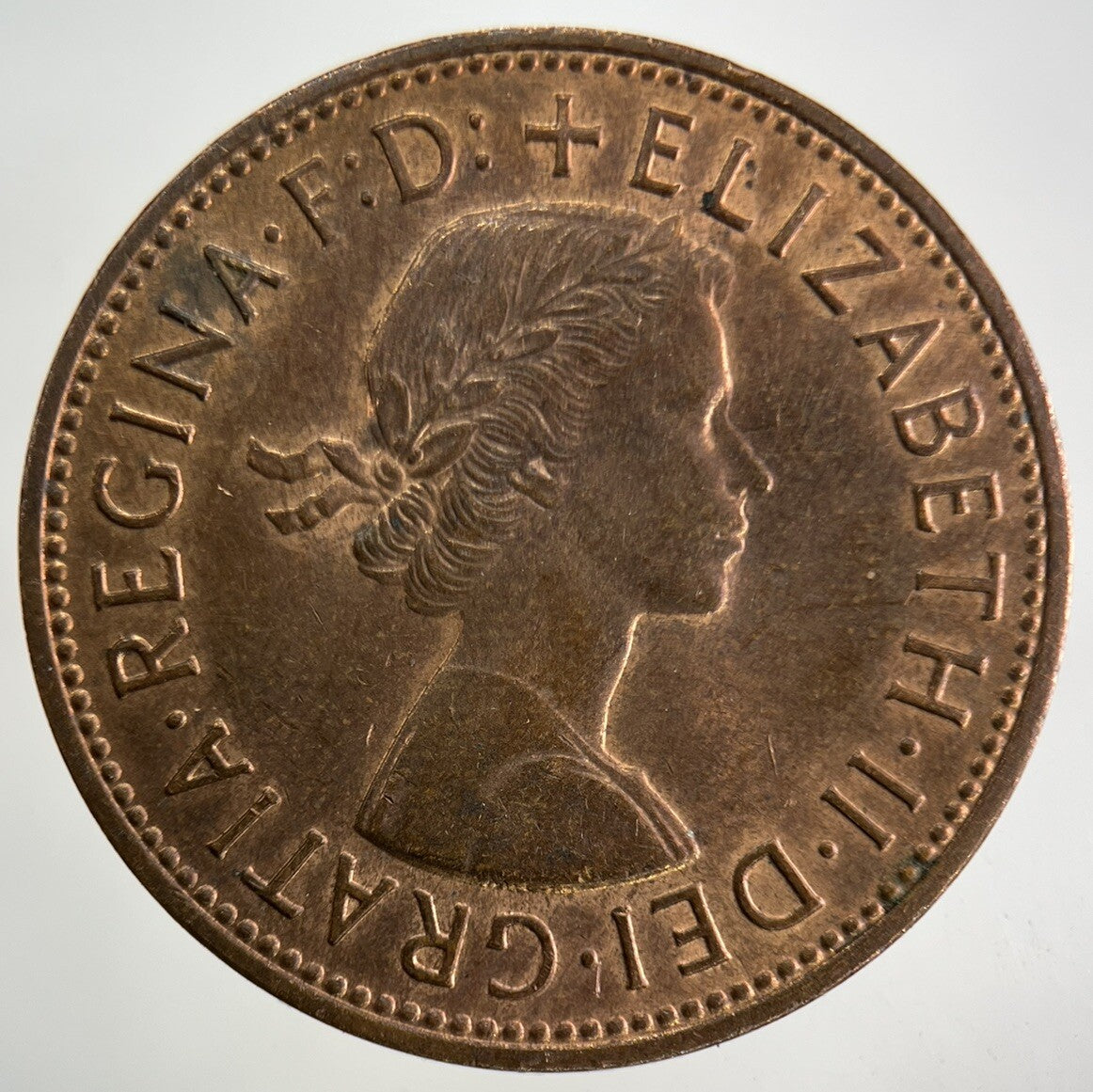 1964 Elizabeth II 2nd One Penny Coin | Very Fine Grade