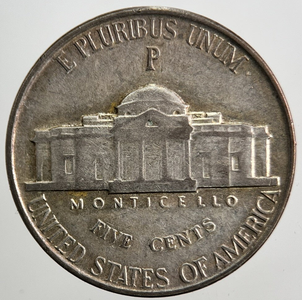 1945 - P US USA War Nickel Silver Coin | Fine Collectable Grade | a5359