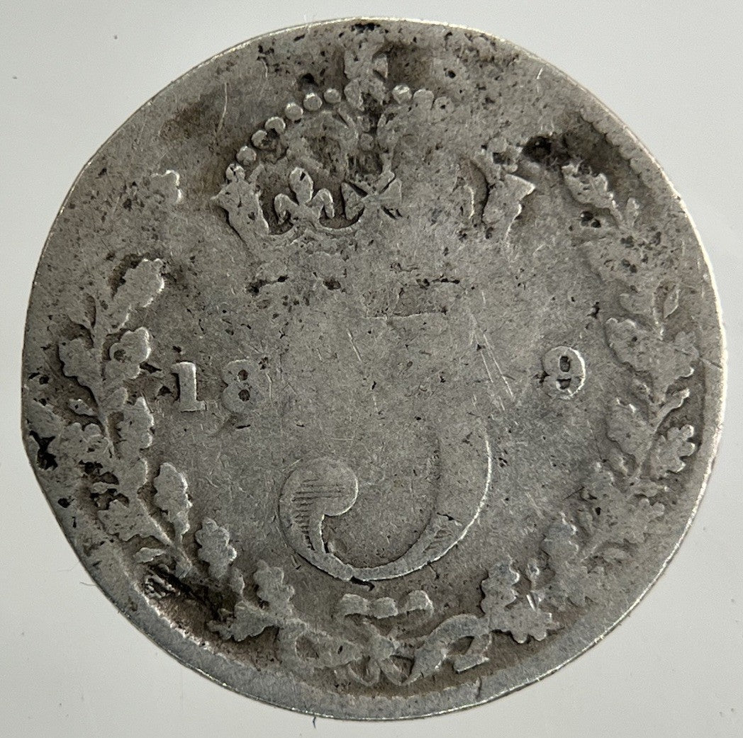 1899 Victoria Threepence Silver Coin | Fair Grade