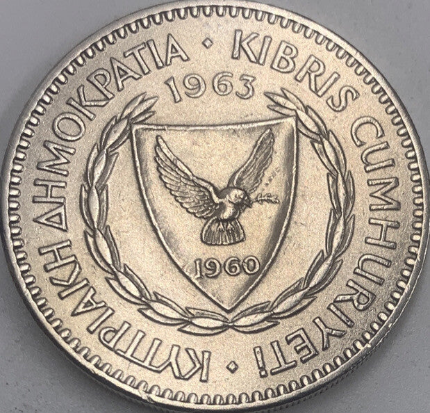 1963 100 Kibris Cyprus Coin | Very High Grade