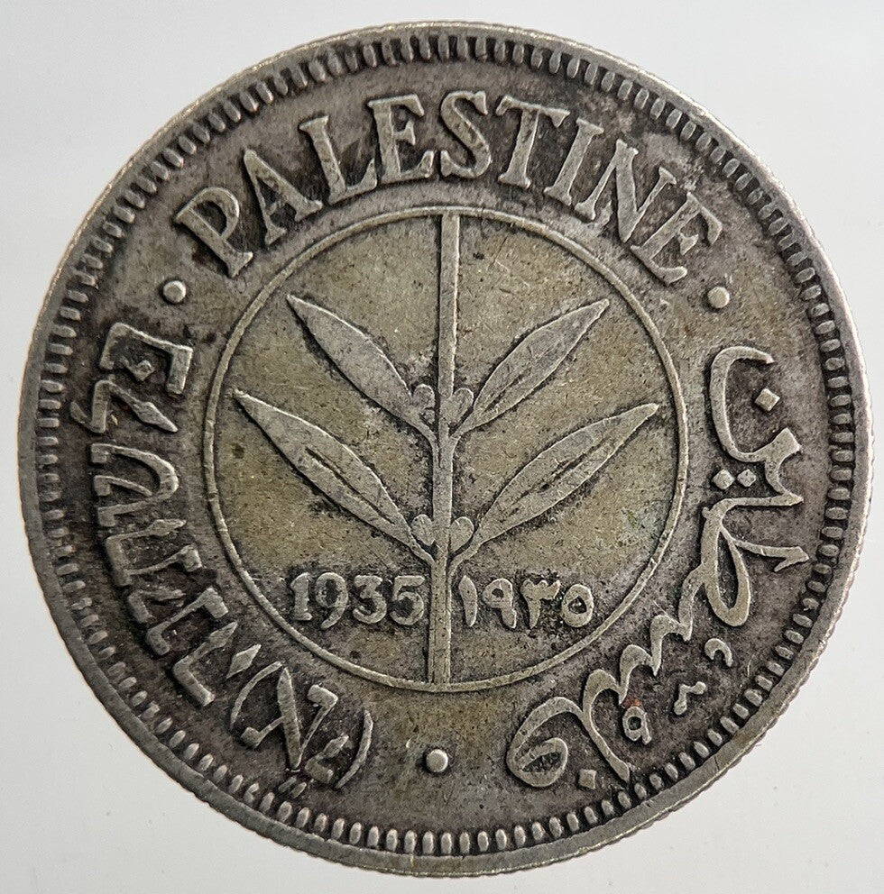 1935 Palestine 50 Mils Silver Coin | Fine Collectable Grade | a9280