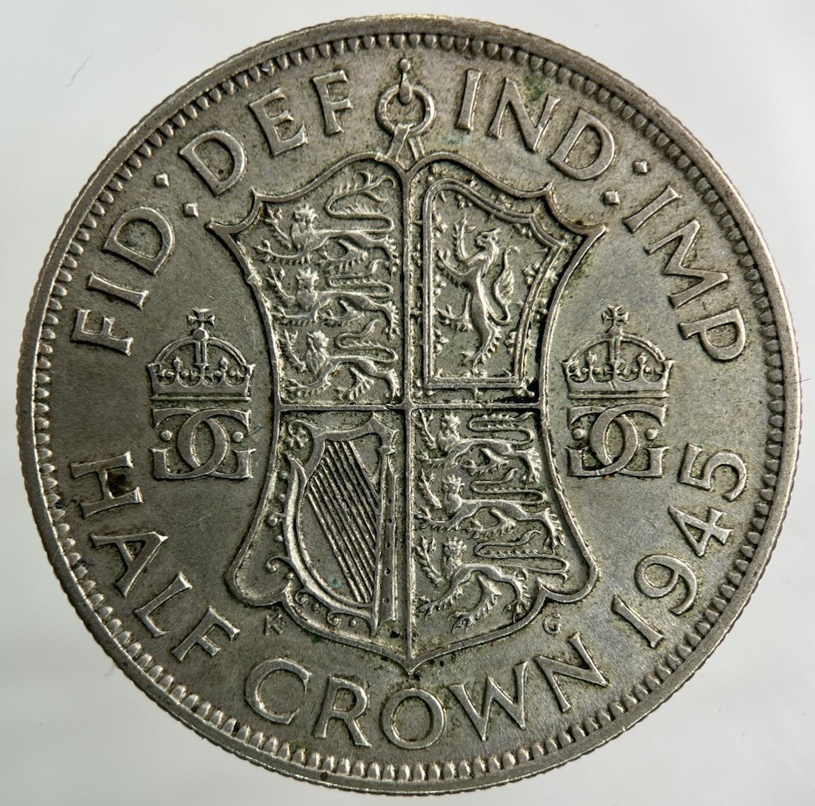 1945 George VI Half - Crown Silver Coin | Very High Grade