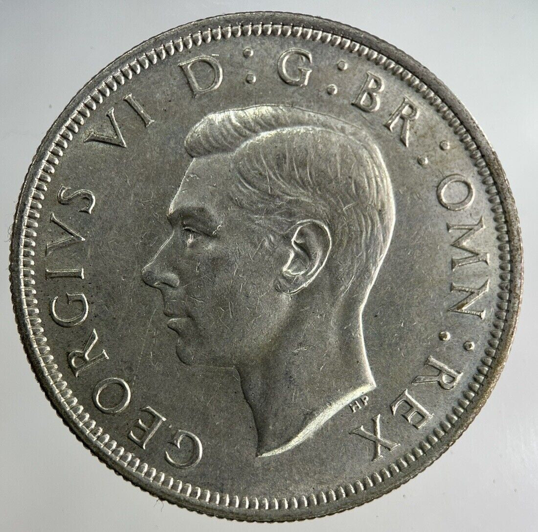 1945 George VI Half - Crown Silver Coin | Fine Collectable Grade
