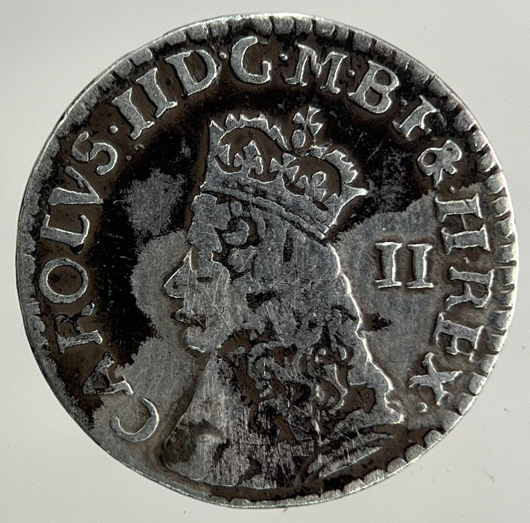 British Charles II 2nd Maundy Two - Pence Half - Groat Silver Coin | Very High Grade
