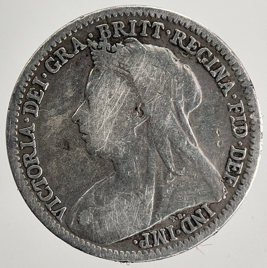 1899 Victoria Threepence Silver Coin | Fine Collectable Grade | a9704