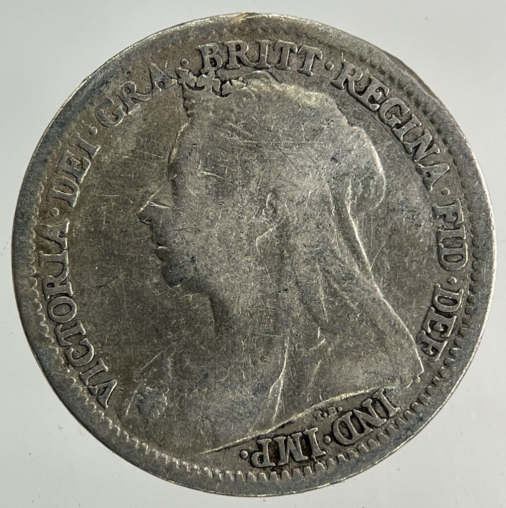 1897 Victoria Threepence Silver Coin | Fine Collectable Grade