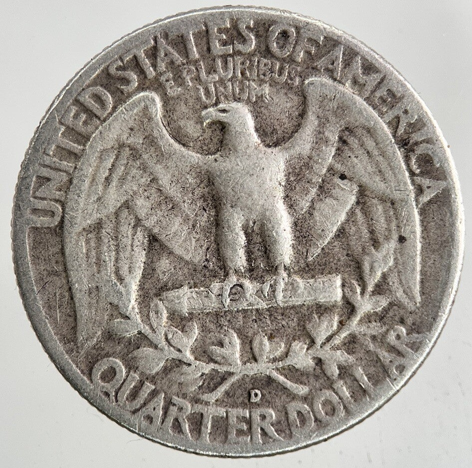 1958 - D US USA Quarter Dollar Silver Coin | Fine Collectable Grade