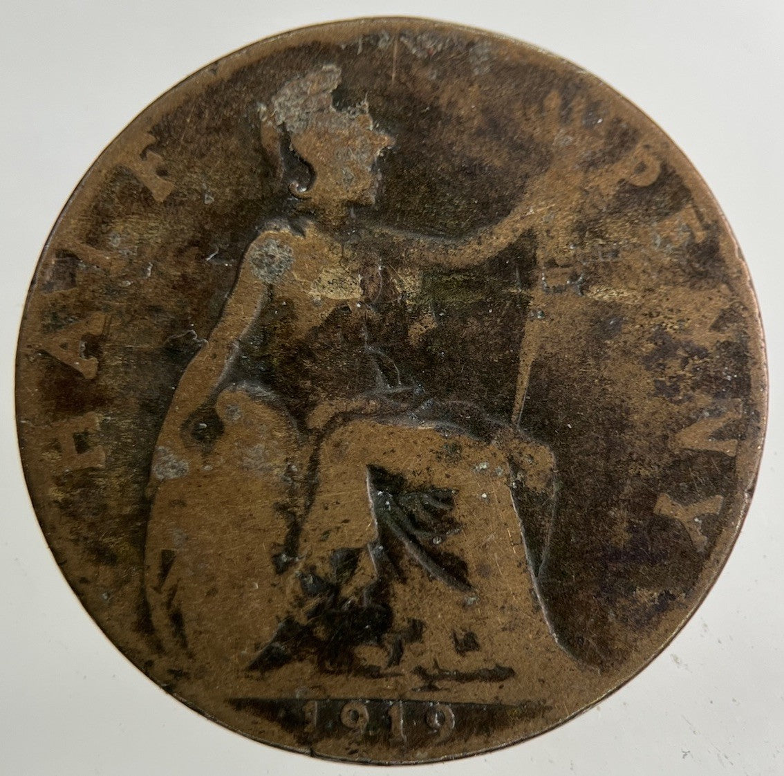 1919 George V Half - Penny Coin | Fair Grade