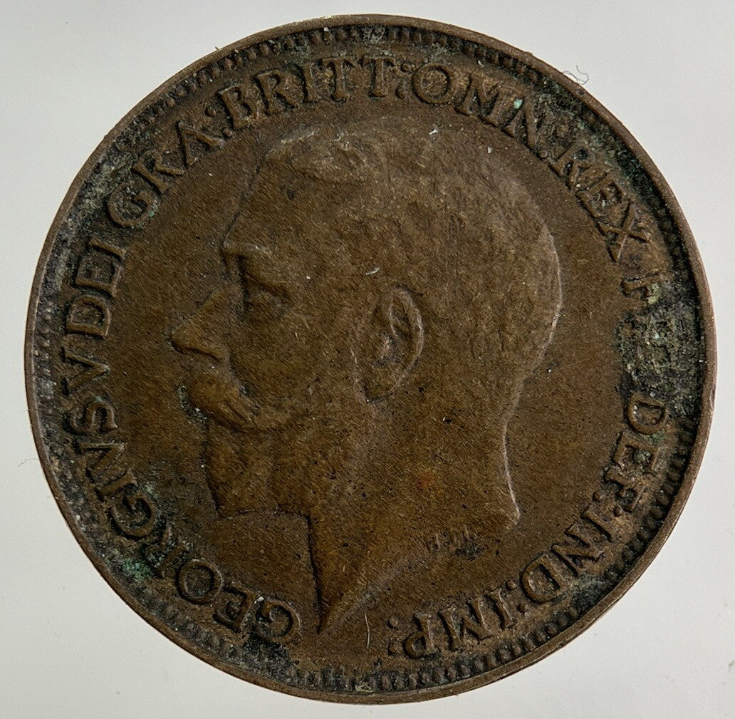 1925 George V Farthing Coin | Fine Collectable Grade