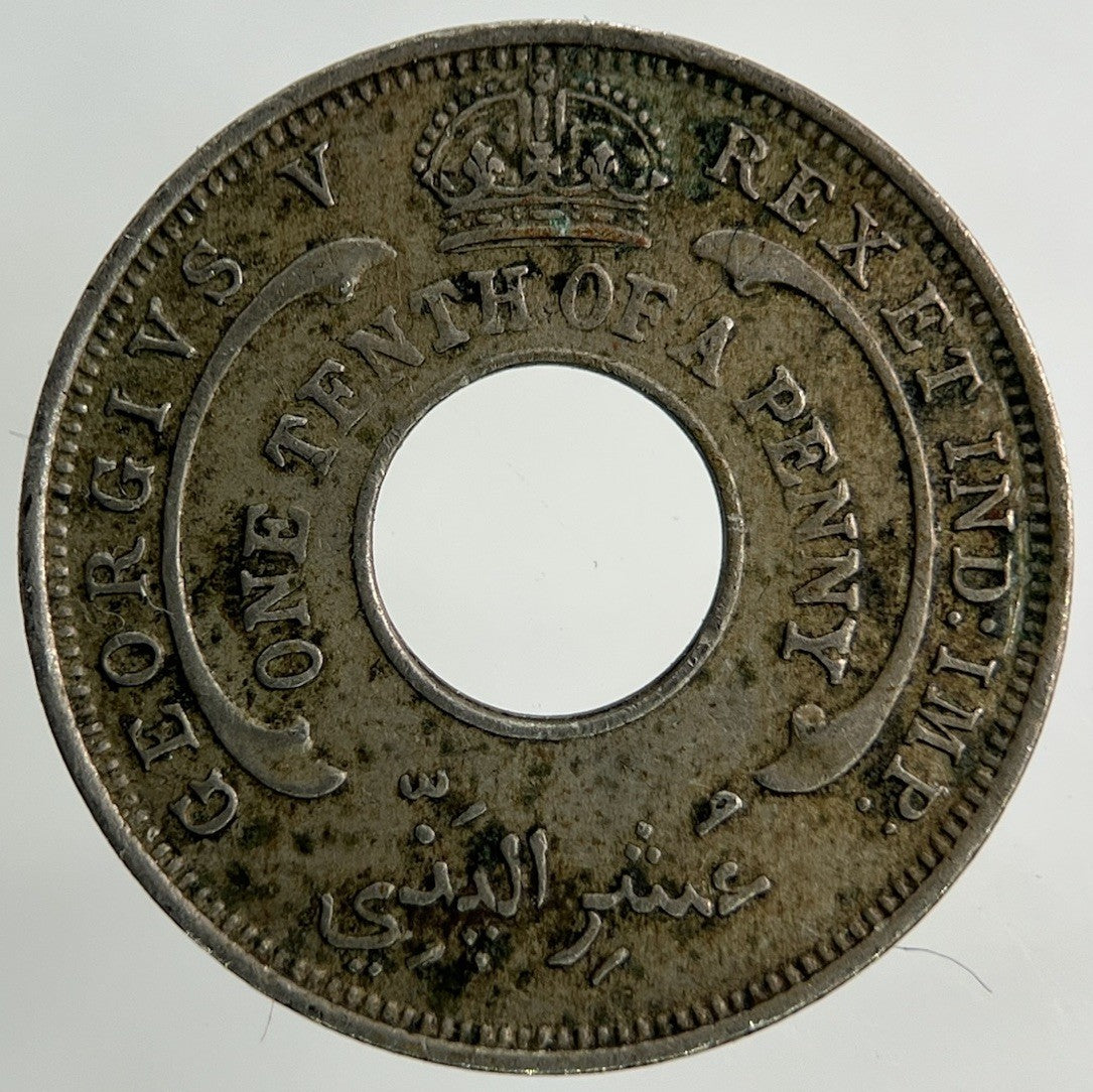 1927 West Africa 1/10 One Tenth Of A Penny Coin | Very High Grade