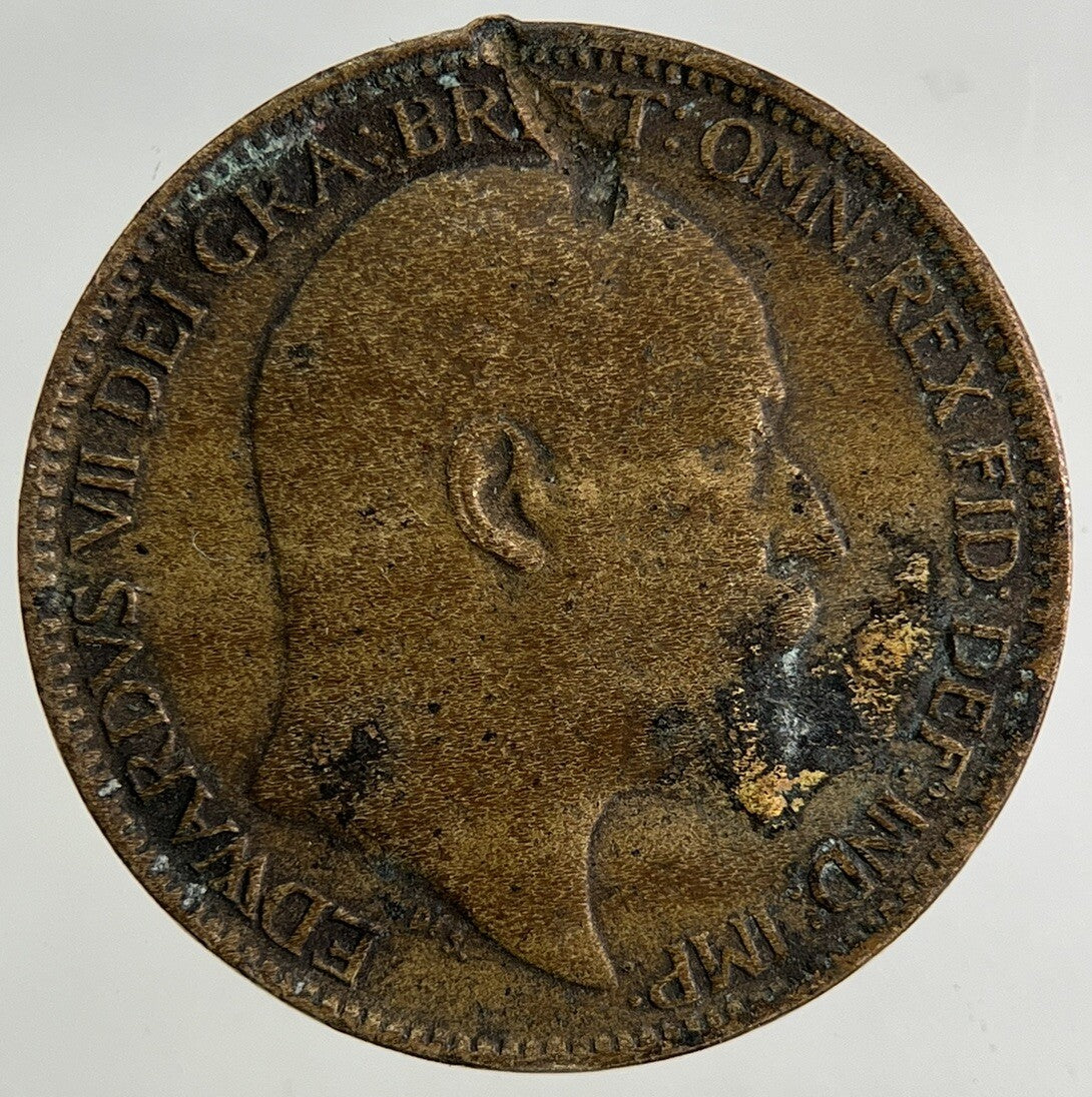1909 Edward VII Farthing Coin | Collectable Grade