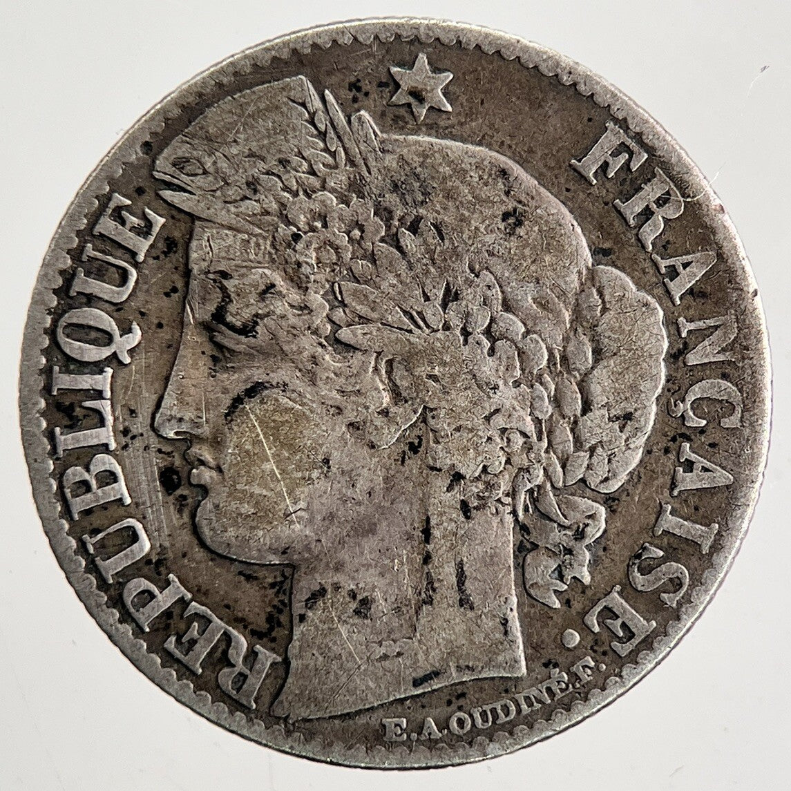 1895 France 50 Centimes Cents Silver Coin | Fine Collectable Grade | a9480