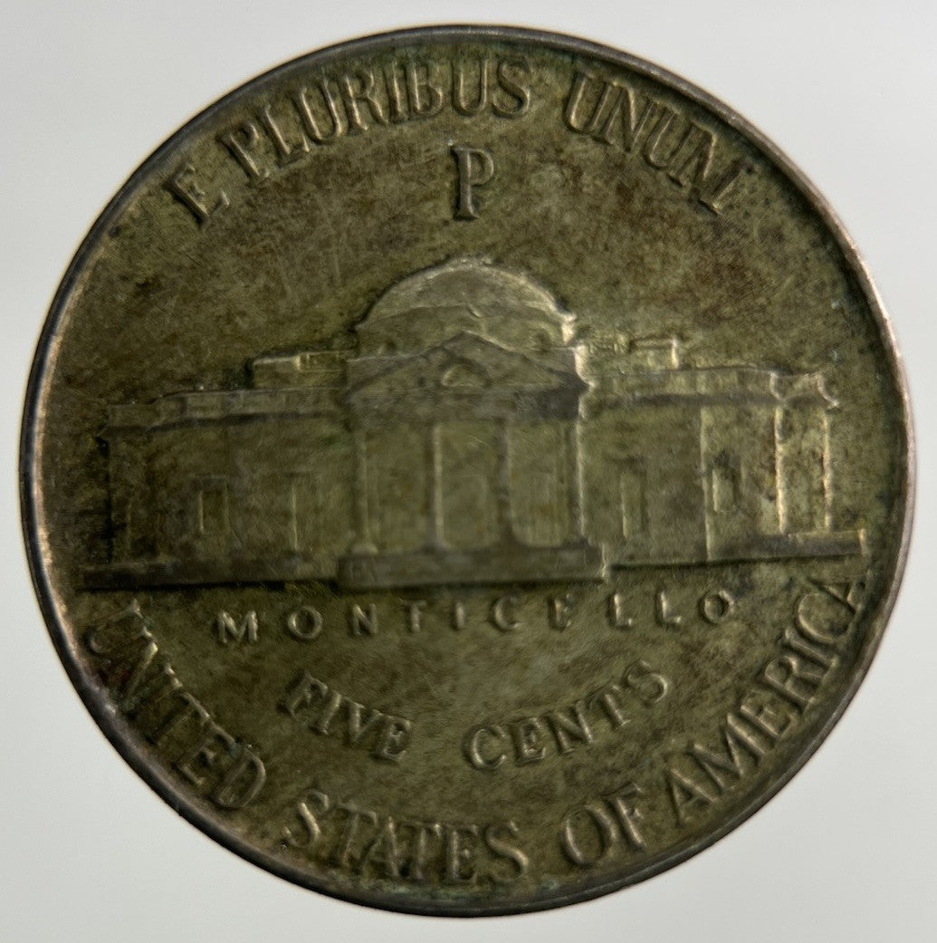 1943 US USA Jefferson Nickel Silver Coin | Fine Collectable Grade