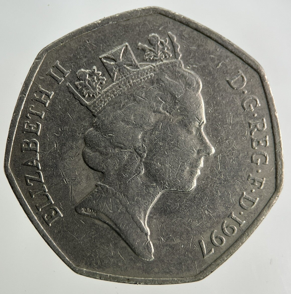 1997 Elizabeth II 2nd 50p Fifty - Pence Coin | Collectable Grade