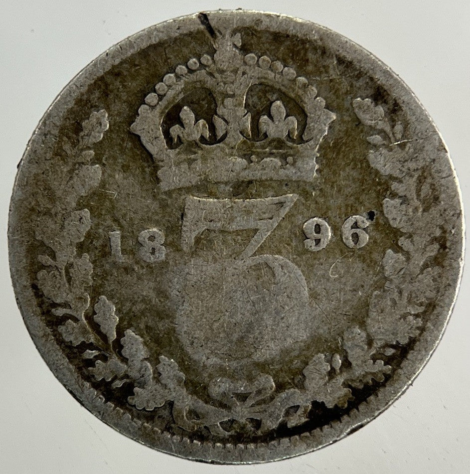 1896 Victoria Threepence Silver Coin | Collectable Grade