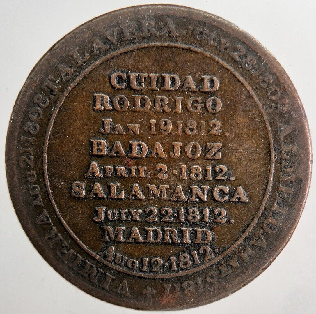 1812 Canada Wellington Peninsula To Madrid Half - Penny Token | a6551