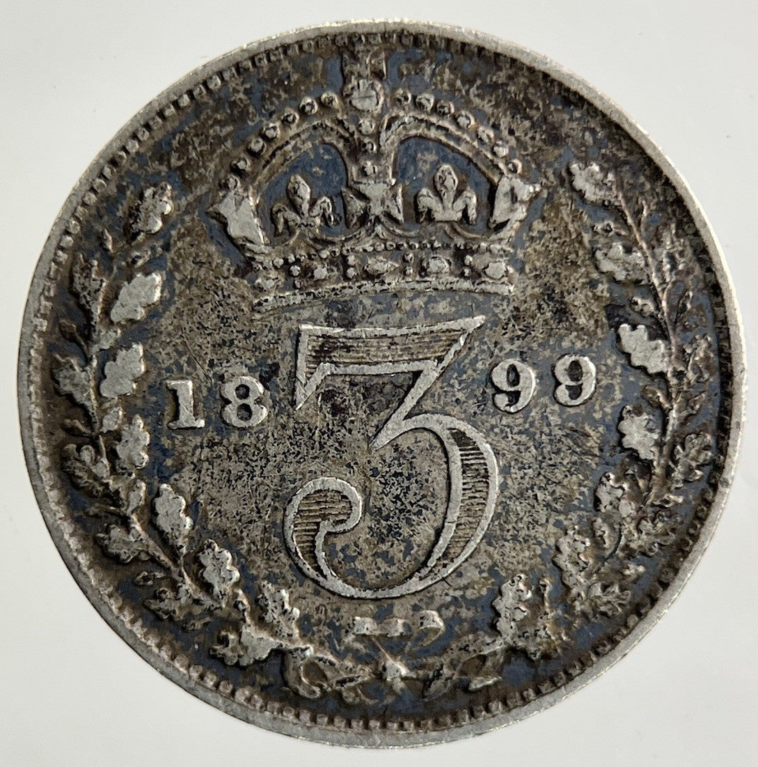 1899 Victoria Threepence Silver Coin | Fine Collectable Grade