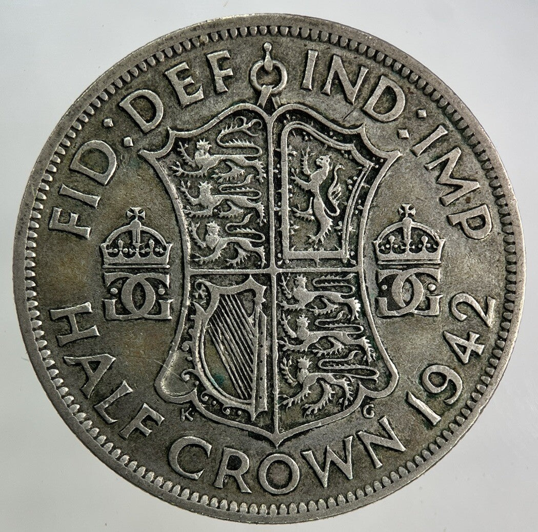 1942 George VI Half - Crown Silver Coin | Fine Collectable Grade