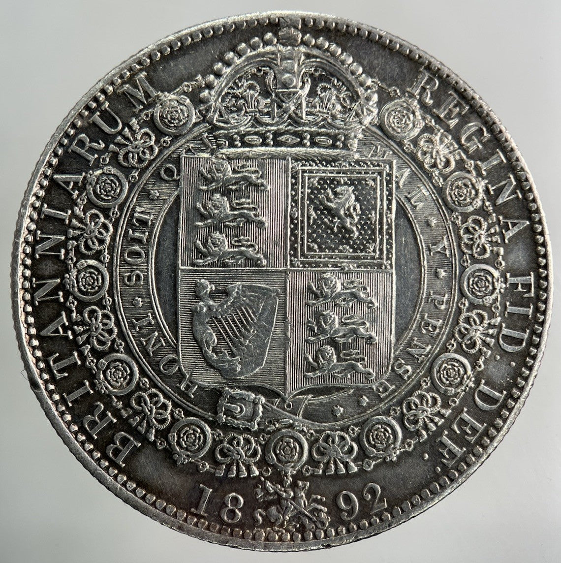 1892 Ex Mount Victoria Half - Crown Silver Coin | Very High Grade
