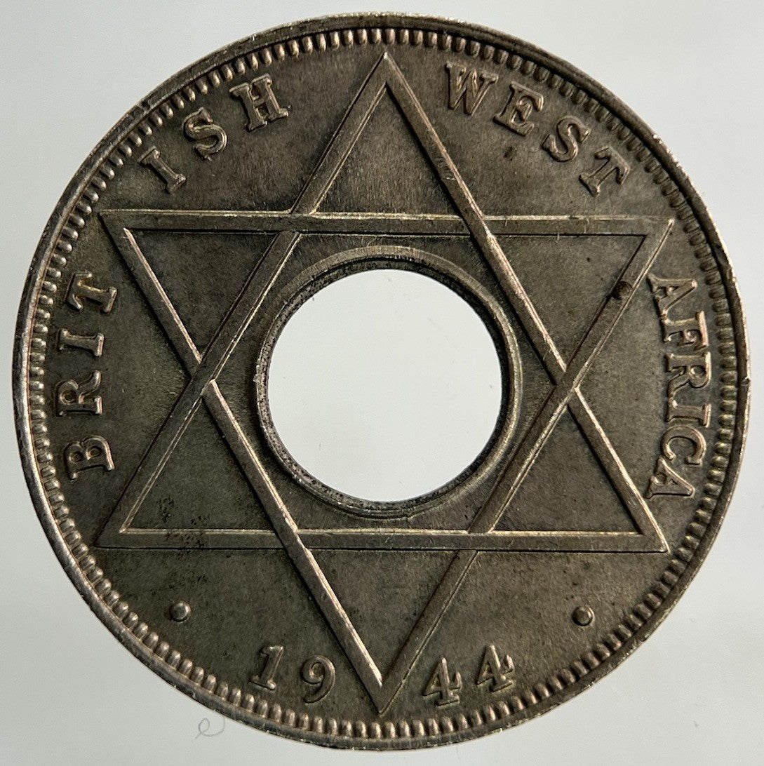 1944 West Africa 1/10 One Tenth Of A Penny Coin | Very Fine Grade