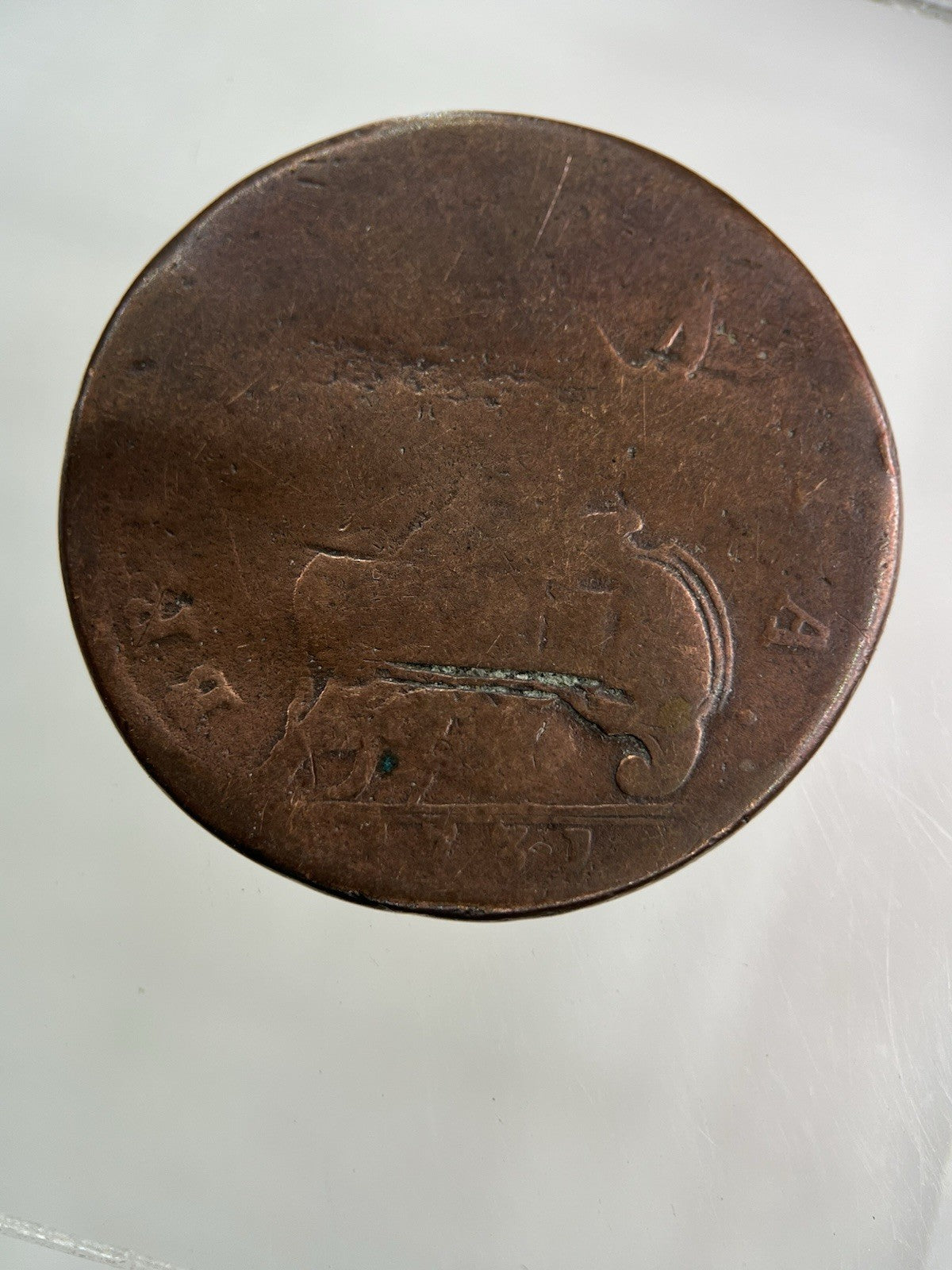 1731 George II 2nd Half - Penny Coin | Fair Grade