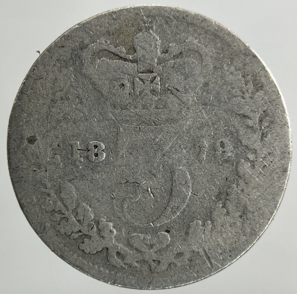 1879 Victoria Threepence Silver Coin | Fair Grade