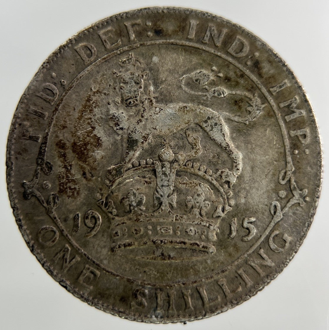 1915 George V Shilling Silver Coin | Fine Collectable Grade