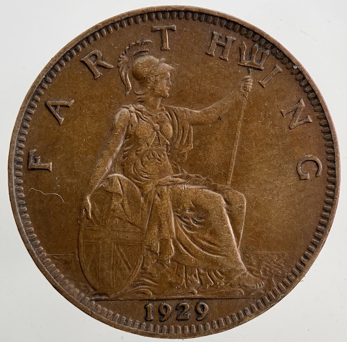 1929 George V Farthing Coin | Very High Grade