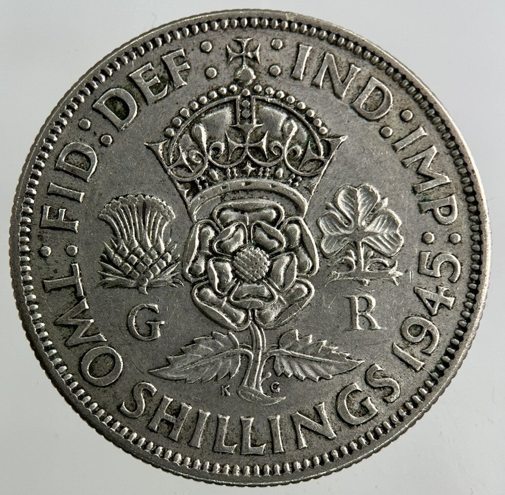 1945 George VI Florin Silver Coin | Fine Collectable Grade