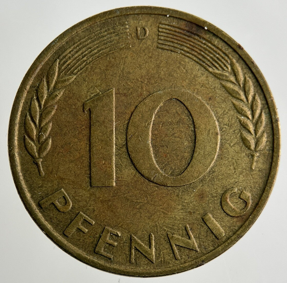1950 Germany 10 Pfennig Coin | Fine Collectable Grade